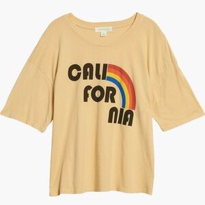 Treasure & Bond California Rainbow Graphic Tee – Boxy Fit – Size M
